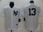 New York Yankees #13 Alex Rodriguez White Cool Base Stitched Baseball Jersey