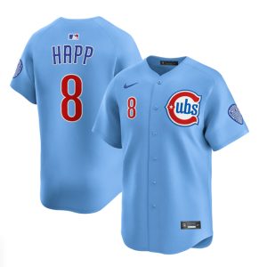 Chicago Cubs #8 Ian Happ Blue 2024 25 2nd Alternate Limited Stitched Jersey