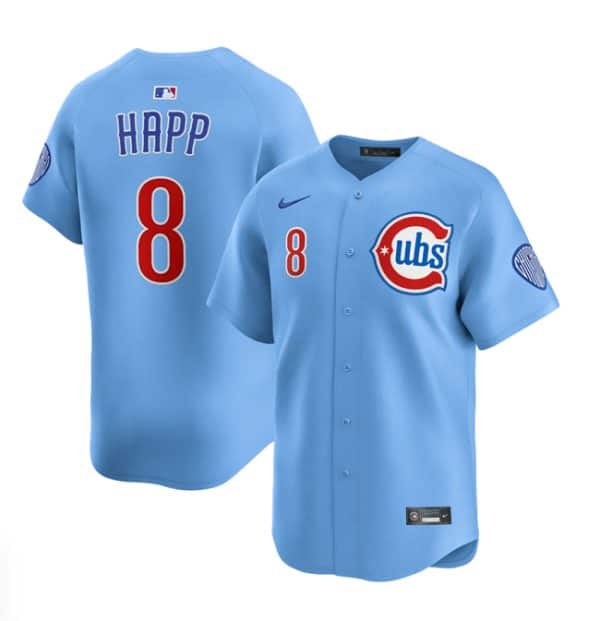 Chicago Cubs #8 Ian Happ Blue 2024 25 2nd Alternate Limited Stitched Jersey