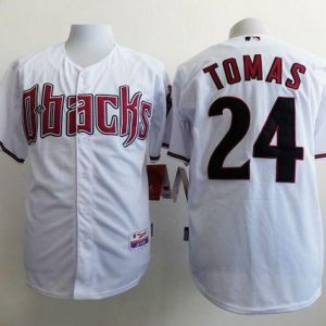 Diamondbacks #24 Yasmany Tomas White Cool Base Stitched Jersey