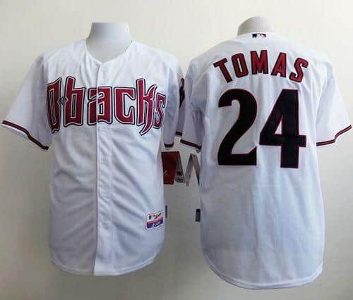 Diamondbacks #24 Yasmany Tomas White Cool Base Stitched Jersey