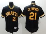 Pirates #21 Roberto Clemente Black Flexbase Authentic Collection Cooperstown Stitched Jersey