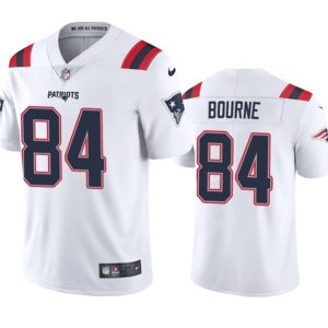 New England Patriots #84 Kendrick Bourne White Vapor Untouchable Stitched Jersey