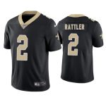 New Orleans Saints #2 Spencer Rattler Black 2025 Vapor Limited Stitched Jersey