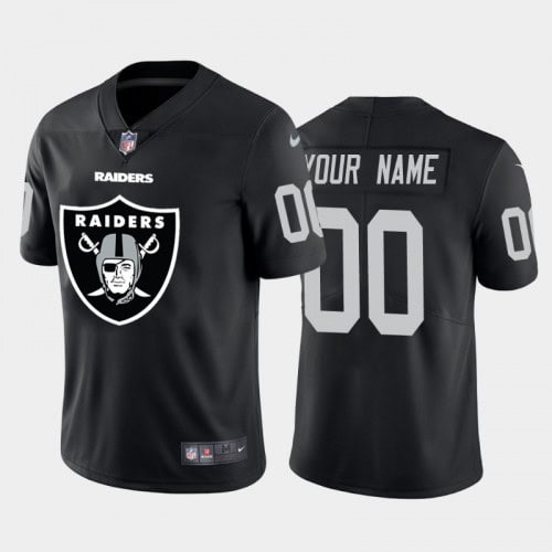 Las Vegas Raiders Customized Custom Black Team Big Logo Limited Stitched Jersey