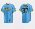 Milwaukee Brewers #37 Adrian Houser Powder Blue City Connect Cool Base Stitched Jersey