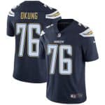 Los Angeles Chargers #76 Russell Okung Navy Blue Vapor Untouchable Limited Stitched Jersey