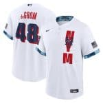 New York Mets #48 Jacob DeGrom 2021 White All-Star Cool Base Stitched Jersey