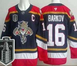 Florida Panthers #16 Aleksander Barkov Navy 2025 Stanley Cup Final Authentic Jersey