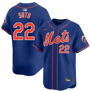New York Mets #22 Juan Soto Royal 2024 Alternate Limited Stitched Jersey