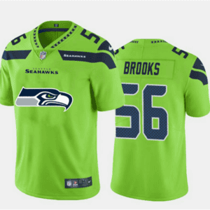Seattle Seahawks #56 Jordyn Brooks Green 2020 Team Big Logo Limited Stitched Jersey