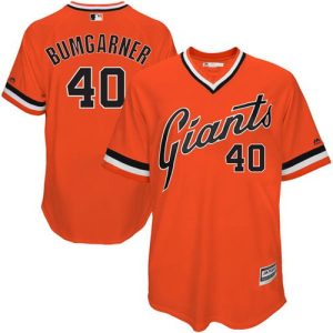Giants #40 Madison Bumgarner Orange 1978 Turn Back The Clock Stitched Jerseys