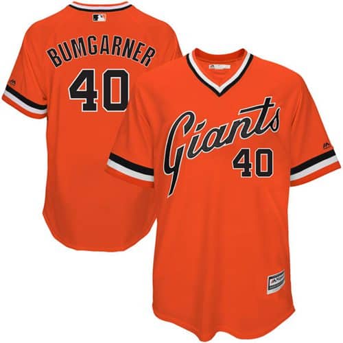 Giants #40 Madison Bumgarner Orange 1978 Turn Back The Clock Stitched Jerseys