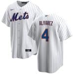 New York Mets #4 Francisco ?lvarez White Cool Base Stitched Jersey