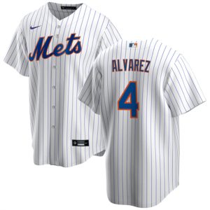 New York Mets #4 Francisco ?lvarez White Cool Base Stitched Jersey