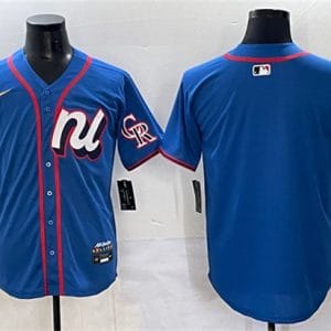 National League Colorado Rockies Blank Blue 2025 All-Star Edition Limited Stitched Jersey