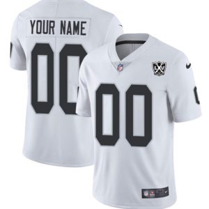 Las Vegas Raiders Custom White 2024 65th Anniversary Patch Vapor Stitched Jersey