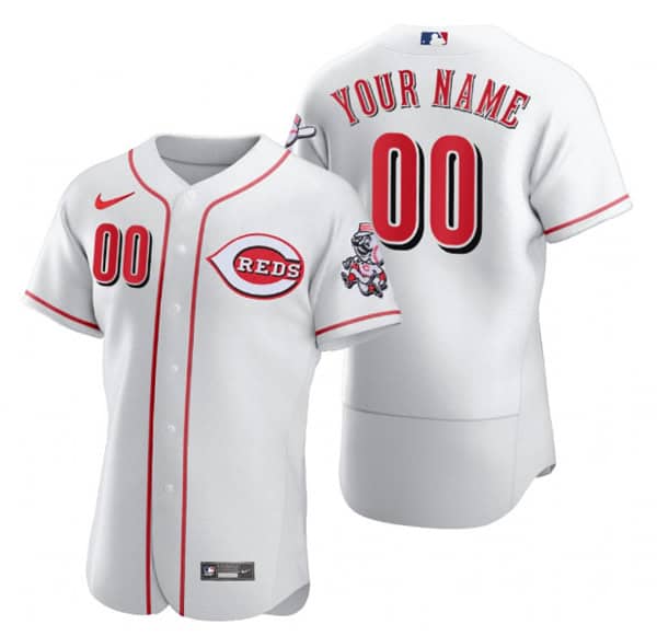 Cincinnati Reds Customized Custom New White Stitched Jersey