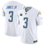 Los Angeles Chargers #3 Derwin James JR White 2025 F.U.S.E With 4-Star C Patch Vapor Limited Stitched Jersey