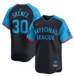 National League #30 Paul Skenes Navy 2024 All-Star Limited Stitched Jersey