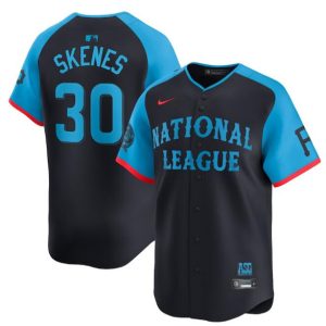 National League #30 Paul Skenes Navy 2024 All-Star Limited Stitched Jersey