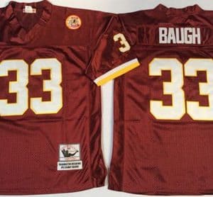 Mitchell And Ness Redskins #33 Sammy Baugh Red Throwback Stitched Jersey
