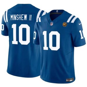 Indianapolis Colts #10 Gardner Minshew Blue 2023 F.U.S.E. With John Madden Patch Vapor Limited Stitched Jersey