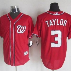 Nationals #3 Michael Taylor Red New Cool Base Stitched Jersey