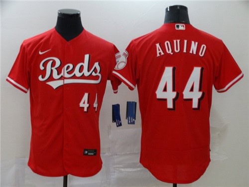 Cincinnati Reds #44 Aristides Aquino Reds Flex Base Stitched Jersey