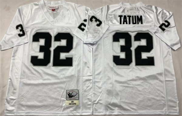 Las Vegas Raiders #32 Jack Tatum White Throwback Stitched Football Jersey