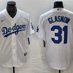 Los Angeles Dodgers #31 Tyler Glasnow White Cool Base Stitched Jersey
