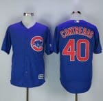 Cubs #40 Willson Contreras Blue New Cool Base Stitched Jersey