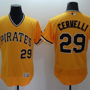 Pirates #29 Francisco Cervelli Gold Flexbase Authentic Collection Cooperstown Stitched Jersey