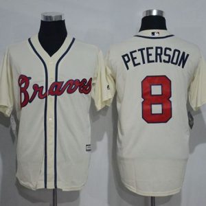 Braves #8 Jace Peterson Cream New Cool Base Stitched Jersey