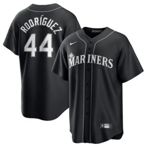 Seattle Mariners #44 Julio Rodr¨ªguez Black Lights Out Limited Stitched Jersey