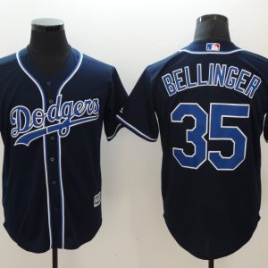 Los Angeles Dodgers #35 Cody Bellinger Navy Cool Base Stitched Jersey