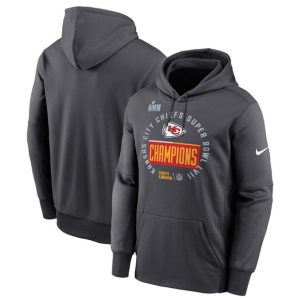 Kansas City Chiefs Black Super Bowl LVII Champions Pullover Hoodie