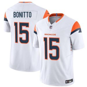 Denver Broncos #15 Nik Bonitto White F.U.S.E. Vapor Limited Football Stitched Jersey