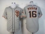 Giants #16 Angel Pagan Grey Cool Base Stitched Jersey