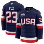USA #23 Adam Fox Navy 2025 4 Nations Face-Off Stitched Jersey