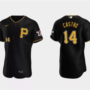 Pittsburgh Pirates #14 Rodolfo Castro Black Flex Base Stitched Jersey