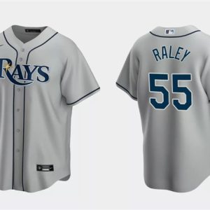 Tampa Bay Rays #55 Luke Raley Gray Cool Base Stitched Jersey