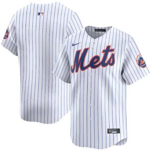 New York Mets Blank 2024 White Home Limited Stitched Jersey