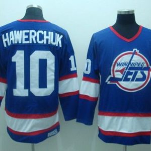Jets #10 Dale Hawerchuk Stitched Blue CCM Throwback Jersey
