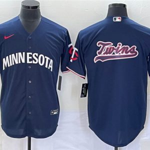Minnesota Twins With Name In Back Navy Cool Base Stitched Jersey