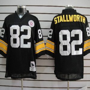 Mitchell And Ness Steelers #82 John Stallworth Black Stitched Jersey