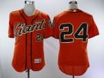 San Francisco Giants #24 Willie Mays Orange Throwback Flexbase Stitched Jersey