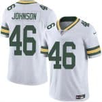 Green Bay Packers #46 Amar Johnson White 2025 Vapor Untouchable Limited Football Stitched Jersey