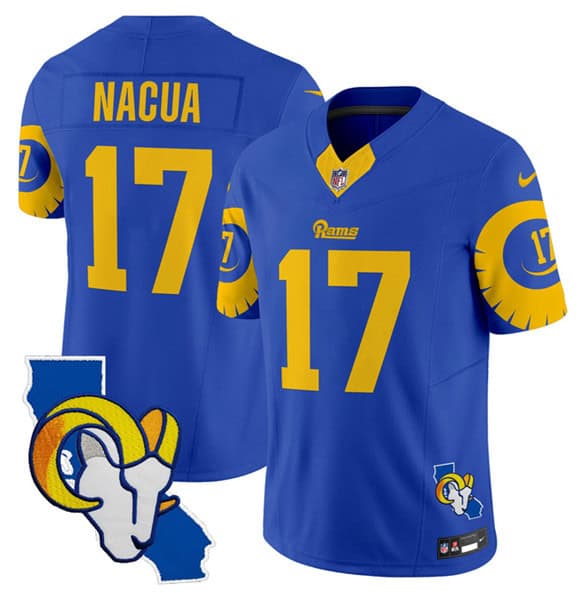 Los Angeles Rams #17 Puka Nacua Royal 2025 F.U.S.E. V2 Limited Stitched Jersey