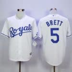 Royals #5 George Brett White New Cool Base Stitched Jersey